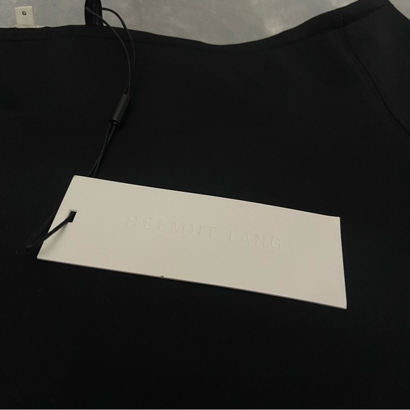New! Helmut Lang Black Neoprene Off Shoulder Dress 21744 - Picture 4 of 11